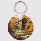 klassische Herbstbrücke Schlüsselanhänger (Vorderseite)