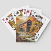 klassische Herbstbrücke Spielkarten (Rückseite)