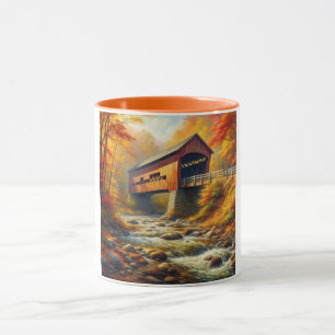 klassische Herbstbrücke Tasse