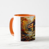 klassische Herbstbrücke Tasse (Vorderseite Links)