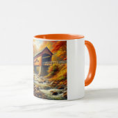 klassische Herbstbrücke Tasse (VorderseiteRechts)