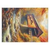 klassische Herbstbrücke Tischdecke (Vorderseite (Horizontal))