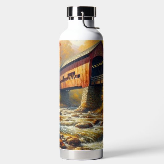 klassische Herbstbrücke Trinkflasche (links)