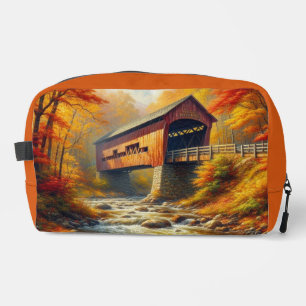 klassische Herbstbrücke Waschbeutel