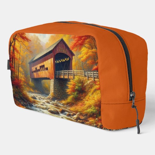 klassische Herbstbrücke Waschbeutel (Rechte Ecke)