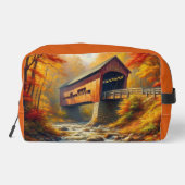 klassische Herbstbrücke Waschbeutel (Rückseite)