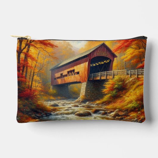 klassische Herbstbrücke Zubehörtasche (Vorderseite)