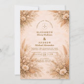Klassische Herbstgartenhochzeit Einladung (Vorderseite)