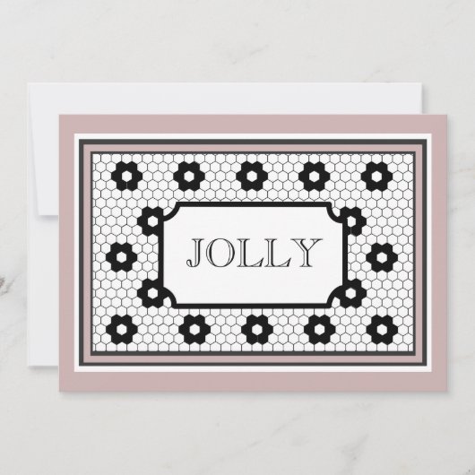 Klassische Hex Fliesendesign Jolly-Urlaubskarte Feiertagskarte (Vorderseite)