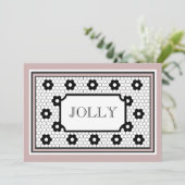 Klassische Hex Fliesendesign Jolly-Urlaubskarte Feiertagskarte (Stehend Vorderseite)