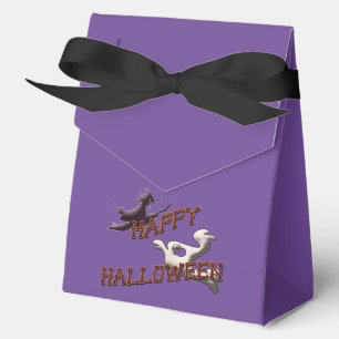 Klassische Hexe und Geist Gruseliges Frohes Hallow Geschenkschachtel