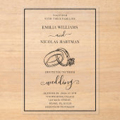 Klassische Hochzeit Acryleinladungen (Vorderseite)