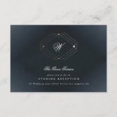 Klassische Hochzeit der Blaukalligraphie Begleitkarte (Vorderseite)