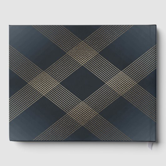 Klassische Hochzeit der Blaukalligraphie Gästebuch (Rückseite)