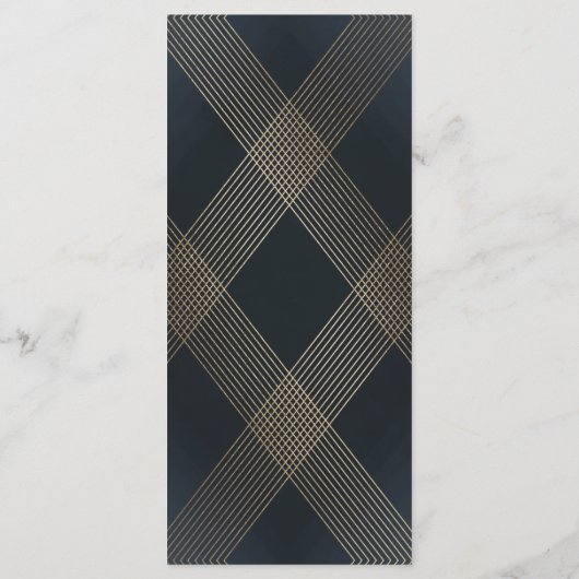 Klassische Hochzeit der Blaukalligraphie Programm (Rückseite)