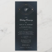 Klassische Hochzeit der Blaukalligraphie Programm (Vorderseite)