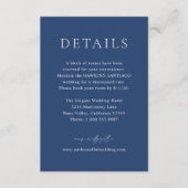 Klassische Hochzeit der Marine Begleitkarte (Vorderseite)