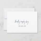 Klassische Hochzeit der Marine RSVP Karte (Vorderseite)