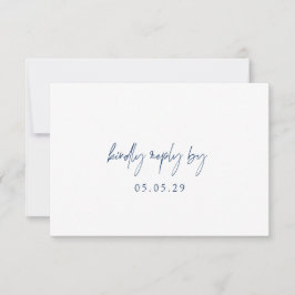 Klassische Hochzeit der Marine RSVP Karte