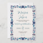 Klassische Hochzeit der mexikanischen Marine Einladung (Vorderseite)