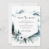 Klassische Hochzeit der Wasserfarben Save The Date (Vorderseite)