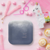 Klassische Hochzeit des Blauen Rauchens Pappteller (Party)