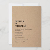 Klassische Hochzeit des Fotos Einladung (Rückseite)