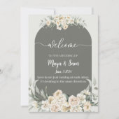 Klassische Hochzeit des Fotos Einladung (Vorderseite)