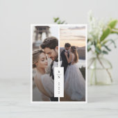 Klassische Hochzeit des modernen Fotos Einladung (Stehend Vorderseite)