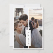 Klassische Hochzeit des modernen Fotos Einladung (Vorderseite)