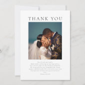 Klassische Hochzeit des modernen Minimalistischen Dankeskarte (Vorderseite)