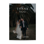 Klassische Hochzeit des vertikalen Fotos Dankeskarte