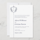 klassische Hochzeit des Wappen Einladung (Vorderseite)