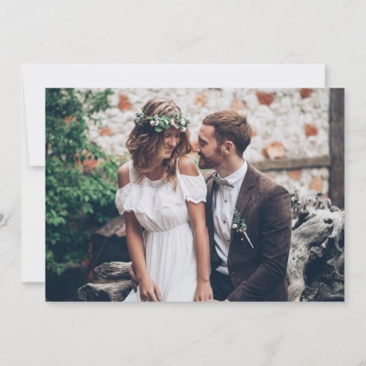 Klassische Hochzeit des zeitlosen Schwarz-weißen F Einladung (Rückseite)