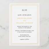 Klassische Hochzeit Folieneinladung (Vorderseite)