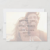 Klassische Hochzeit im eleganten Foto Save The Date (Rückseite)