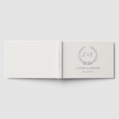 Klassische Hochzeit in Beige und Silver Wreath Gästebuch (Voll)