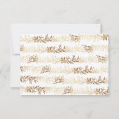 Klassische Hochzeit in Gold RSVP Karte (Rückseite)