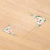 Klassische Hochzeit in Gold und Rosa Acryleinladungen (Ablage )