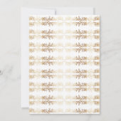 klassische Hochzeit in Goldformat Einladung (Rückseite)