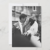 Klassische Hochzeit in Rot Einladung (Rückseite)