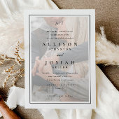 Klassische Hochzeit in Schwarz-Weiß-Foto Einladung