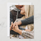 Klassische Hochzeit in Schwarz-Weiß-Foto Einladung (Rückseite)