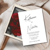 Klassische Hochzeit in Schwarzweiß Einladung