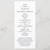 Klassische Hochzeit in Schwarzweiß Programm (Vorderseite)