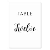 Klassische Hochzeit in Weiß Tischnummer (Vorderseite)