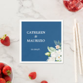Klassische Hochzeit mit Blauer Flora Serviette (Beispiel)