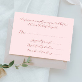Klassische Hochzeit mit elegantem Kalligrafieschre RSVP Karte