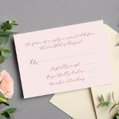 Klassische Hochzeit mit elegantem Kalligrafieschre RSVP Karte