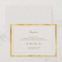 Klassische Hochzeit mit erhöhter Gold-Ecru-Rahmen-